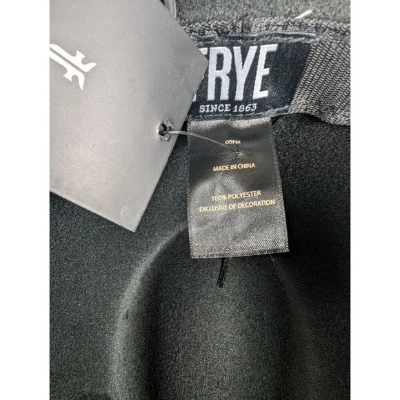 FRYE Fedora Felt Braided Band Hat Wide Brim Festival Men's One Size Black NWT - Picture 5 of 9